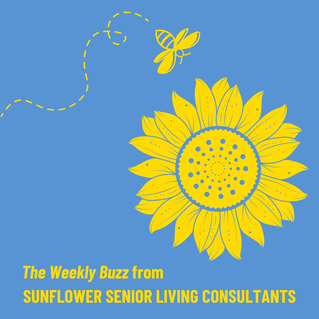 SQUARE yellow Sunflower logo in blue